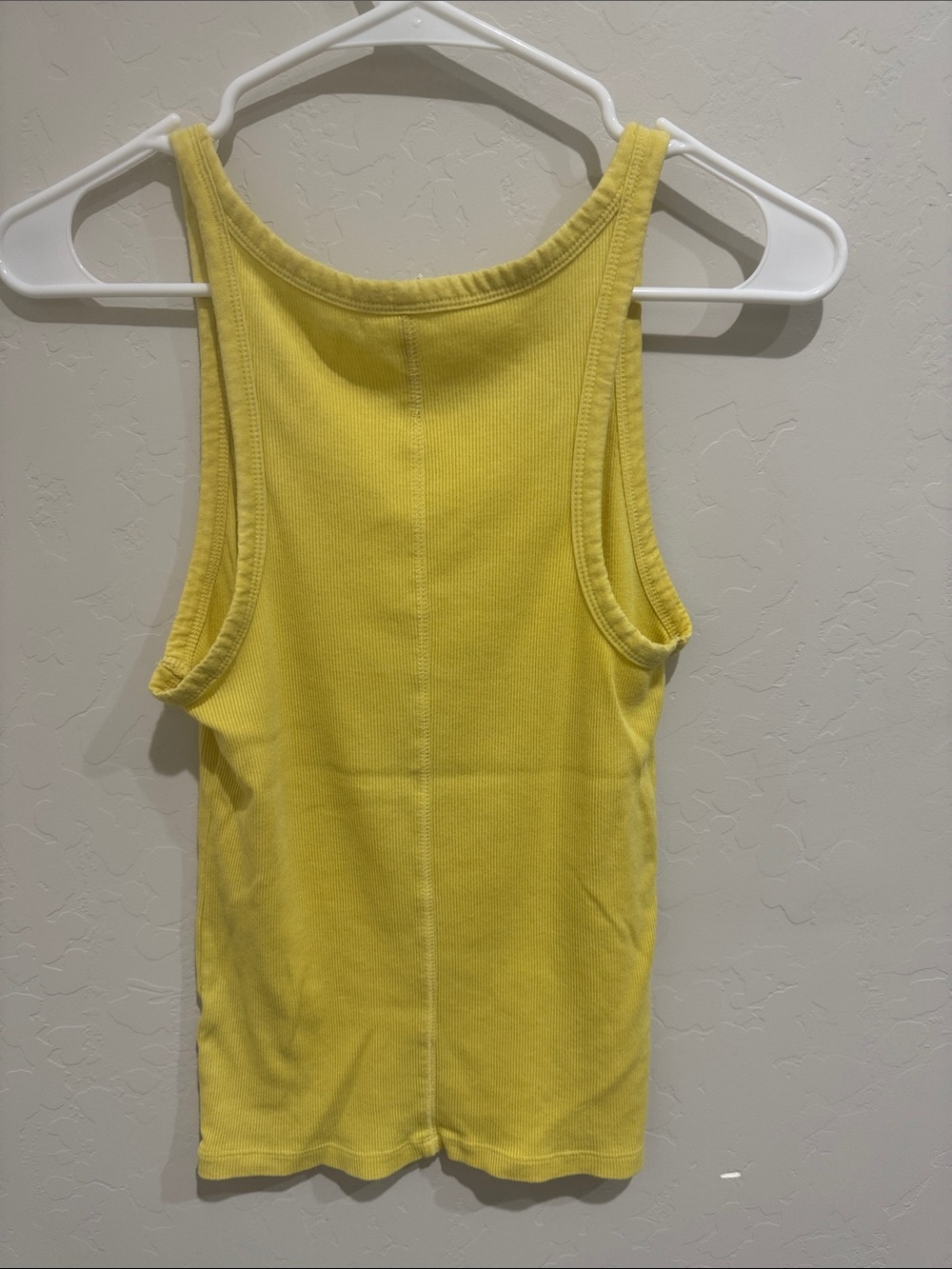aerie Bright Yellow Ribbed Tank - Picture 3 of 3